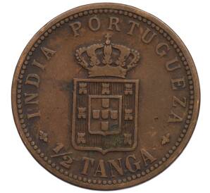 1/2 танга 1903 года Португальская Индия — Фото №1