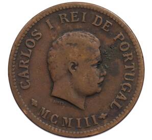 1/2 танга 1903 года Португальская Индия — Фото №2