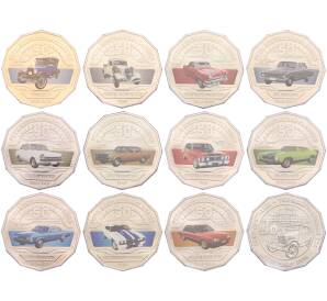 Набор из 12 монет 50 центов 2017 года Австралия «Классические Форды Австралии» — Фото №1