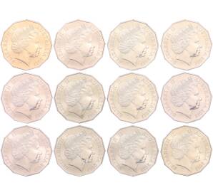 Набор из 12 монет 50 центов 2017 года Австралия «Классические Форды Австралии» — Фото №2