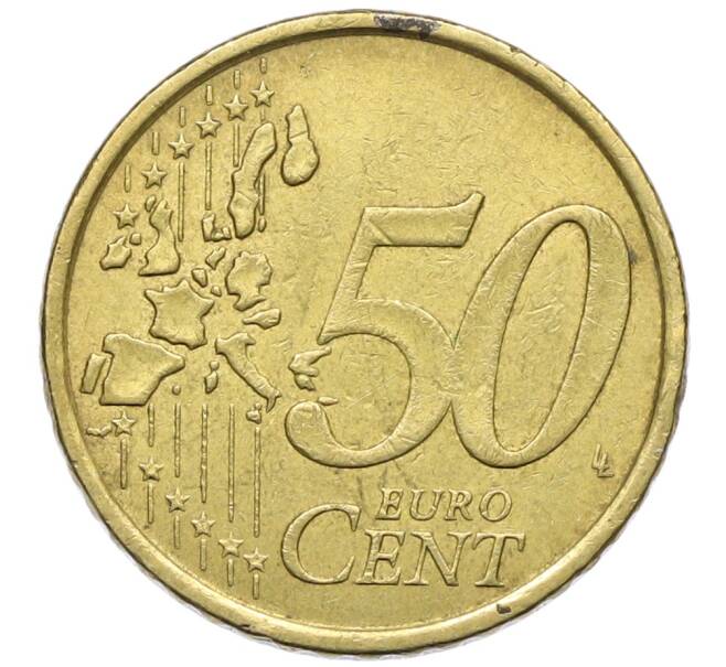 Монета 50 евроцентов 2002 года Италия (Артикул: K12-70350) — Фото №2