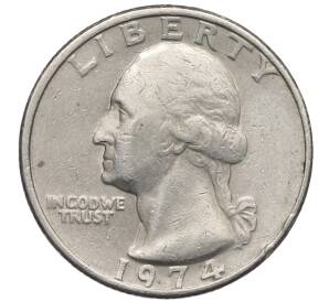 1/4 доллара (25 центов) 1974 года США — Фото №1