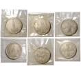 Набор из 6 монет 1 рубль «Олимпиада-80» в банковских запайках (UNC) (Артикул M3-0210)