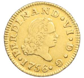 1/2 эскудо 1756 года Испания — Фото №1