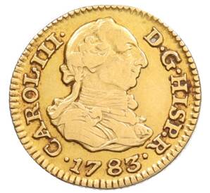 1/2 эскудо 1783 года Испания — Фото №1