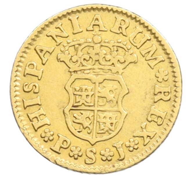 Монета 1/2 эскудо 1742 года Испания (Артикул: K10-0697) — Фото №2