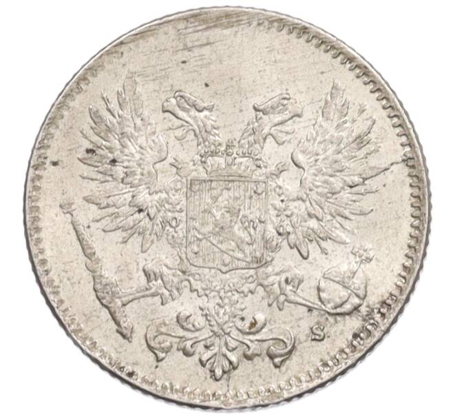 Монета 50 пенни 1917 года Русская Финляндия — Орел без корон (Временное правительство) (Артикул: K10-0734) — Фото №2