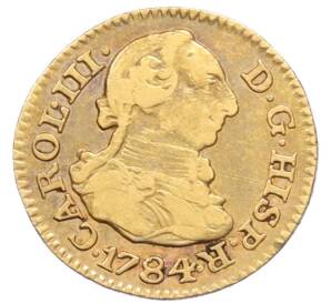 1/2 эскудо 1784 года Испания — Фото №1