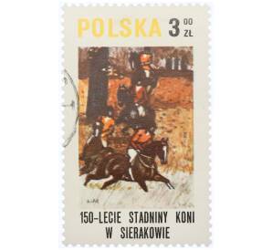 Почтовая марка 3 злотых 1980 года Польша «Охота на лис» — Фото №1