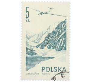 Почтовая марка 5 злотых 1976 года Польша «Планер Джантар» — Фото №1