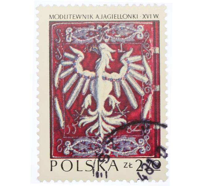 Почтовая марка 2.7 злотых 1973 года Польша «Обложка молитвенника королевы Анны Ягеленской 1582 года» (Артикул: K12-70427) — Фото №1