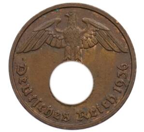 2 рейхспфеннига 1936 года D Германия — Фото №1