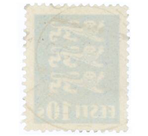 Почтовая марка 10 сентов 1928 года Эстония «Герб» — Фото №2