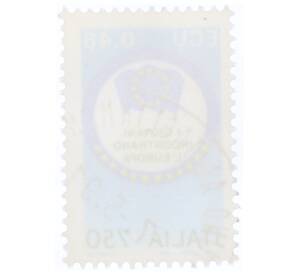 Почтовая марка 750 лир (0.48 ЭКЮ) 1991 года Италия «Европейская молодежная встреча» — Фото №2