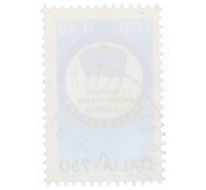 Почтовая марка 750 лир (0.48 ЭКЮ) 1991 года Италия «Европейская молодежная встреча» (Артикул: K12-70550) — Фото №2