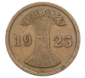 2 рентенпфеннига 1923 года A Германия — Фото №1