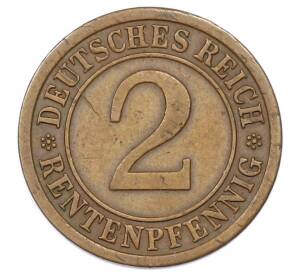 2 рентенпфеннига 1923 года A Германия — Фото №2