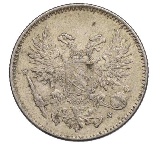 Монета 50 пенни 1917 года Русская Финляндия — Орел без корон (Временное правительство) (Артикул: K10-0978) — Фото №2