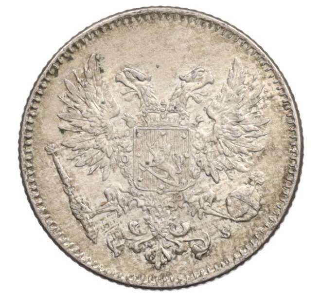 Монета 50 пенни 1917 года Русская Финляндия — Орел без корон (Временное правительство) (Артикул: K10-0982) — Фото №2