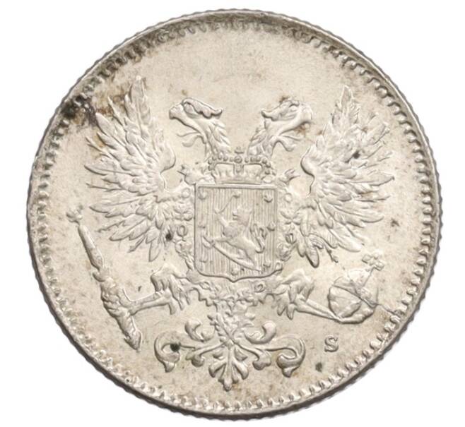 Монета 50 пенни 1917 года Русская Финляндия — Орел без корон (Временное правительство) (Артикул: K10-0986) — Фото №2