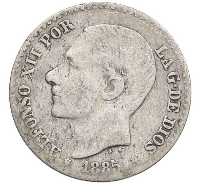 Монета 50 сентимо 1885 года Испания (Артикул: K10-1137) — Фото №1