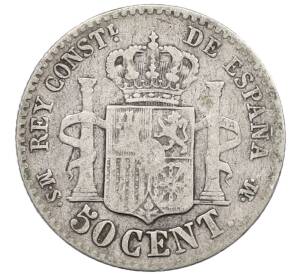 50 сентимо 1885 года Испания — Фото №2