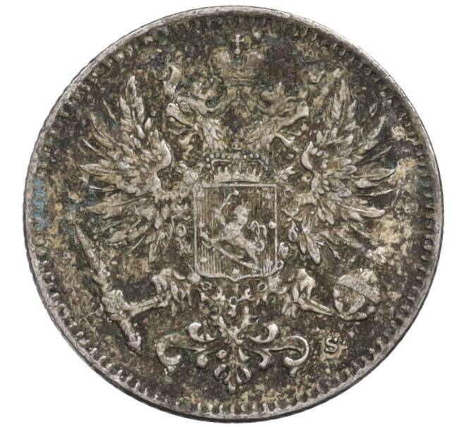 Монета 50 пенни 1917 года Русская Финляндия (Орел с коронами) (Артикул: K10-1297) — Фото №2