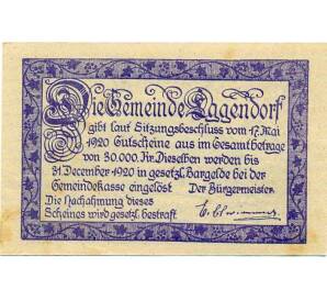 10 геллеров 1920 года Австрия — Коммуна Эггендорф (Нотгельд) — Фото №2