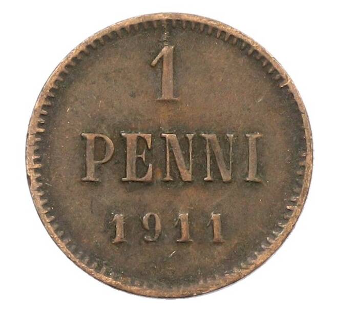 Монета 1 пенни 1911 года Русская Финляндия (Артикул: K10-1348) — Фото №1