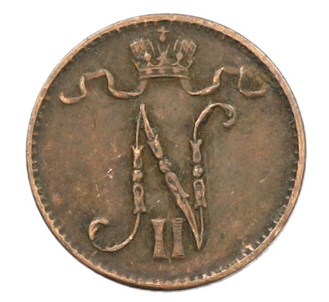 Монета 1 пенни 1911 года Русская Финляндия (Артикул: K10-1348) — Фото №2