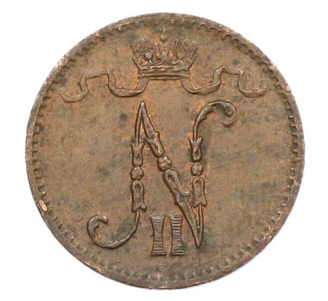 Монета 1 пенни 1915 года Русская Финляндия (Артикул: K10-1349) — Фото №2