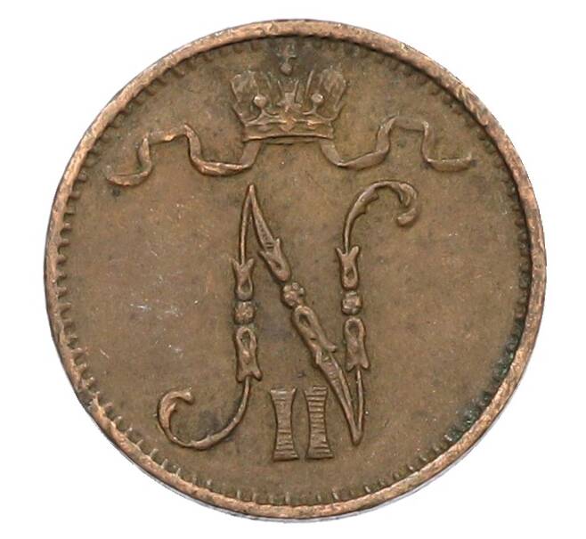 Монета 1 пенни 1915 года Русская Финляндия (Артикул: K10-1351) — Фото №2