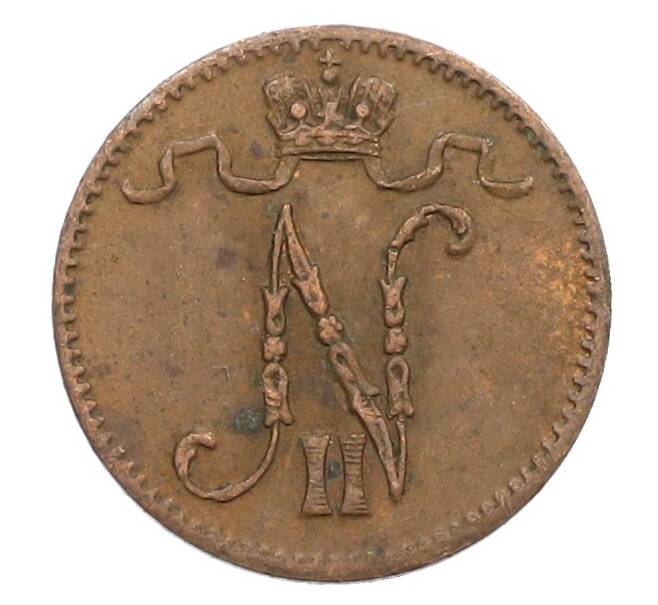 Монета 1 пенни 1915 года Русская Финляндия (Артикул: K10-1355) — Фото №2