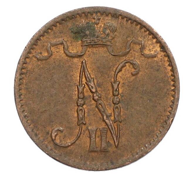 Монета 1 пенни 1914 года Русская Финляндия (Артикул: K10-1357) — Фото №2