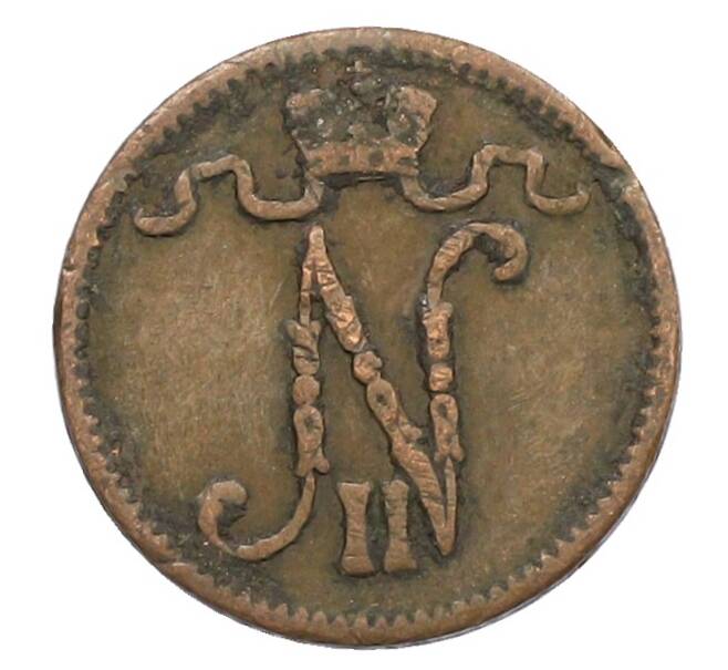 Монета 1 пенни 1912 года Русская Финляндия (Артикул: K10-1364) — Фото №2