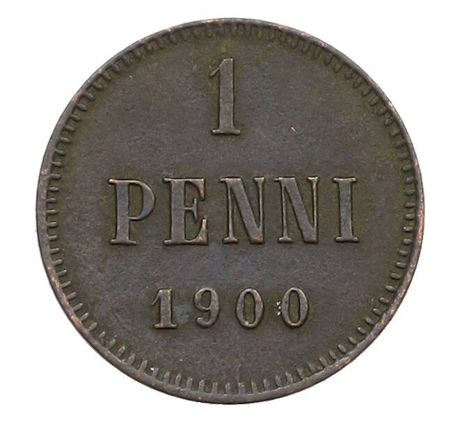 Монета 1 пенни 1900 года Русская Финляндия (Артикул: K10-1370) — Фото №1