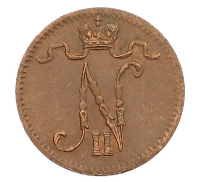 Монета 1 пенни 1916 года Русская Финляндия (Артикул: K10-1372) — Фото №2