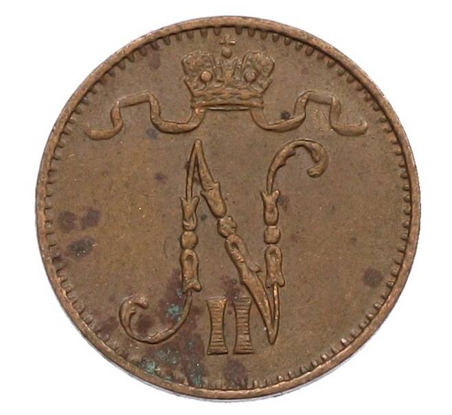 Монета 1 пенни 1916 года Русская Финляндия (Артикул: K10-1377) — Фото №2