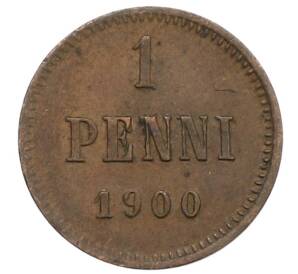 1 пенни 1900 года Русская Финляндия — Фото №1