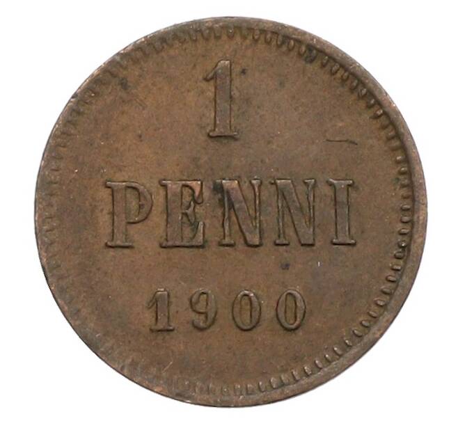 Монета 1 пенни 1900 года Русская Финляндия (Артикул: K10-1381) — Фото №1