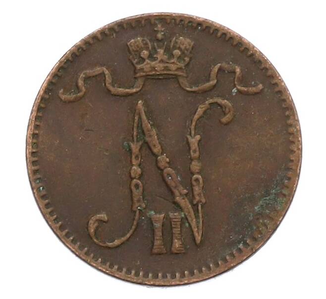 Монета 1 пенни 1915 года Русская Финляндия (Артикул: K10-1387) — Фото №2