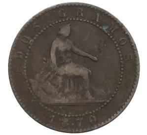 2 сентимо 1870 года Испания — Фото №1