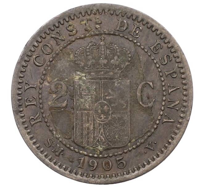 Монета 2 сентимо 1905 года Испания (Артикул: K10-1343) — Фото №2