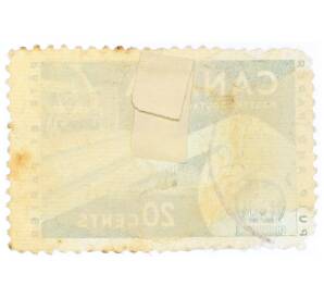 Почтовая марка 20 центов 1956 года Канада «Бумажная промышленность» — Фото №2