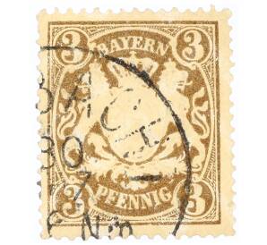 Почтовая марка 3 пфеннига 1903 года Германия (Бавария) — Фото №1