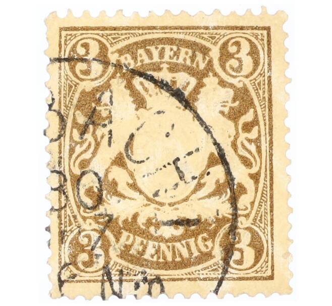 Почтовая марка 3 пфеннига 1903 года Германия (Бавария) (Артикул: P2-0356) — Фото №1