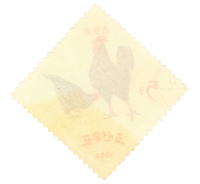 Почтовая марка 5 чон 1964 года Северная Корея «Черная курица» (Артикул: P2-0363) — Фото №2