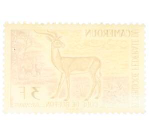 Почтовая марка 3 франка 1962 года Камерун «Угандийский Коб (Kobus kob)» — Фото №2