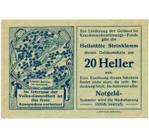 20 геллеров 1920 года Австрия — Штайнкламм (Нотгельд) — Фото №1