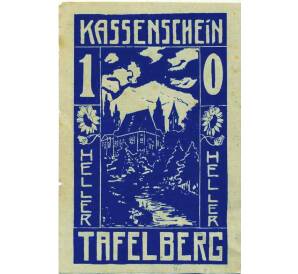 10 геллеров 1920 года Австрия — Тафельберг (Нотгельд) — Фото №1